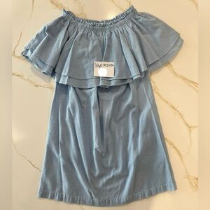 Size M blue mini dress for sale. Good condition.